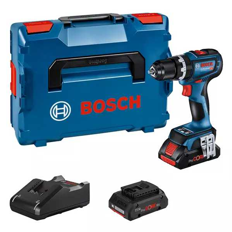 Aparafusadora/Berbequim com percussão sem fio GSB 18V-90 C + 2x ProCORE18V 4Ah BOSCH 1