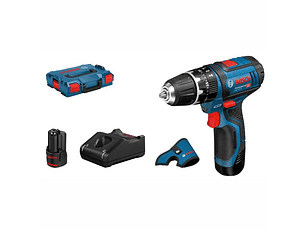 Aparafusadora/Berbequim com percussão sem fio GSB 12V-15 + 2 Baterias 2.0Ah + Mala L-BOXX BOSCH