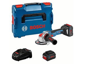 Rebarbadora com regulador rotações sem fio X-LOCK GWX 18V-10 SC (125mm) + 2x ProCORE18V 5,5Ah + L-BOXX BOSCH