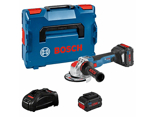 Rebarbadora com regulador rotações sem fio X-LOCK GWX 18V-10 SC (125mm) + 2x ProCORE18V 5,5Ah + L-BOXX BOSCH