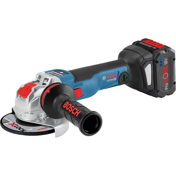 Rebarbadora com regulador rotações sem fio X-LOCK GWX 18V-10 SC (125mm) + 2x ProCORE18V 5,5Ah + L-BOXX BOSCH 2