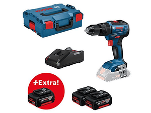 Aparafusadora Berbequim com percussão GSB 18V-55 + 3 Baterias 18V 5.0Ah BOSCH