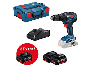 Aparafusadora Berbequim com percussão GSB 18V-55 + 3 Baterias 18V 5.0Ah BOSCH