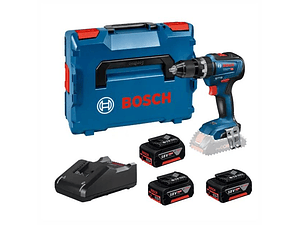 Aparafusadora Berbequim com percussão GSB 18V-55 + 3 Baterias 18V 5.0Ah BOSCH