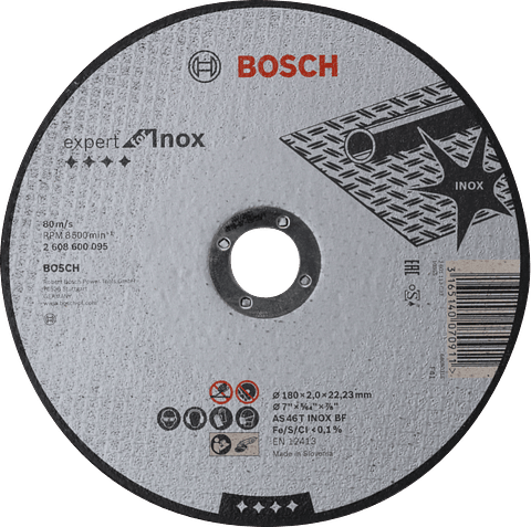Disco de corte direito 180 mm EXPERT FOR INOX BOSCH 