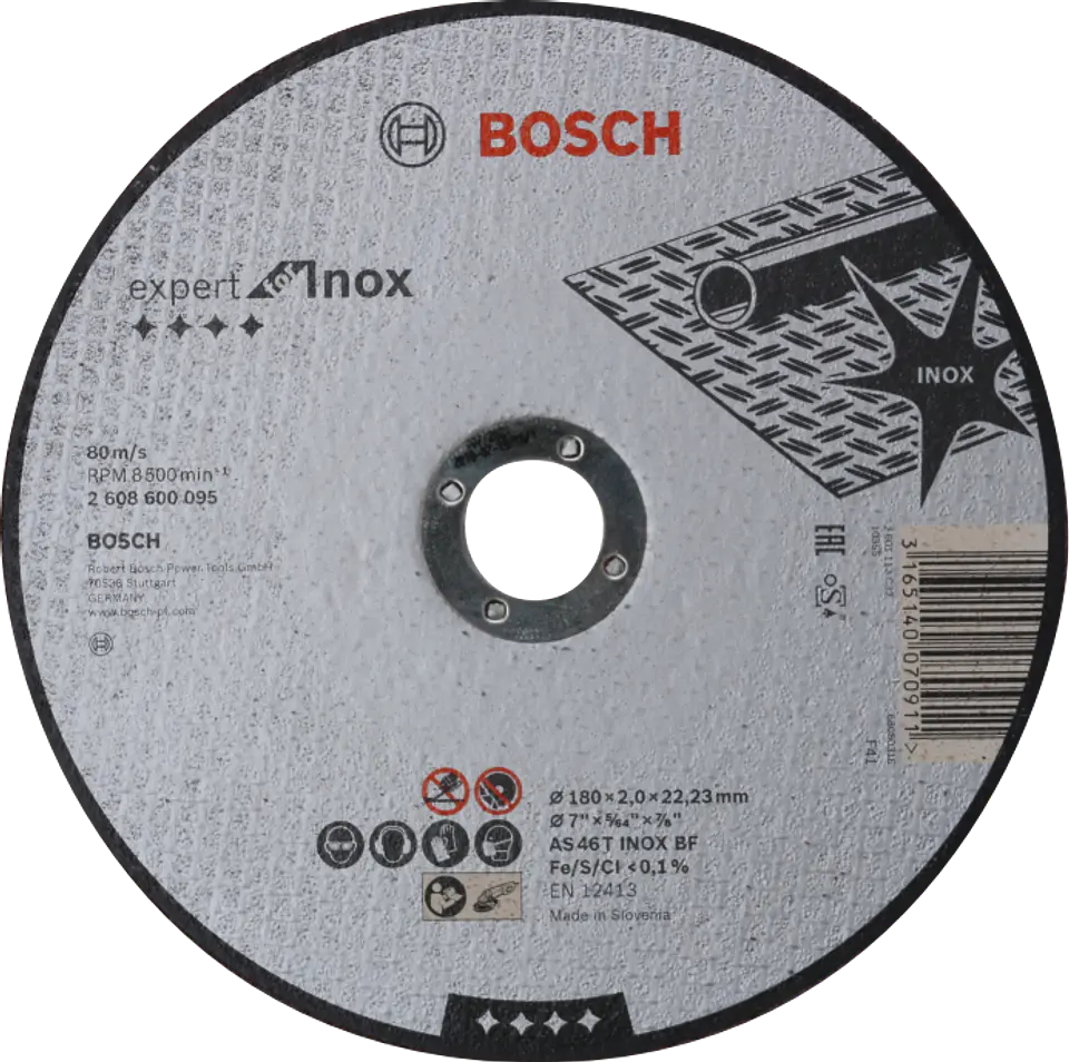 Disco de corte direito 180 mm EXPERT FOR INOX BOSCH  1