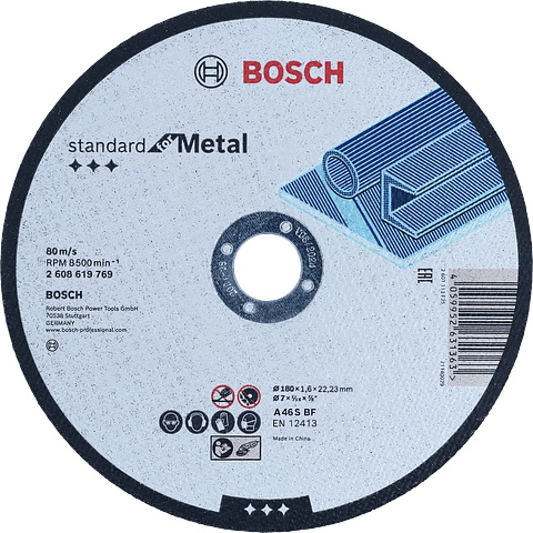 Disco de corte direito 180 mm STANDARD FOR METAL BOSCH 