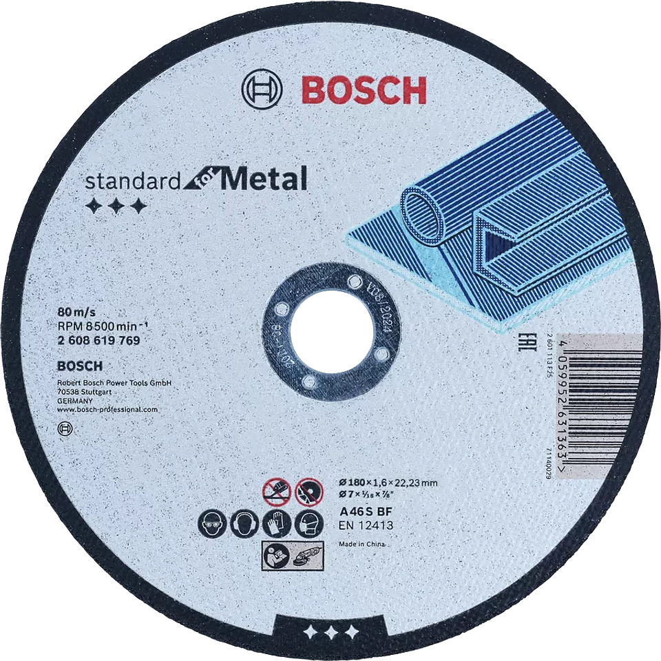 Disco de corte direito 180 mm STANDARD FOR METAL BOSCH  1