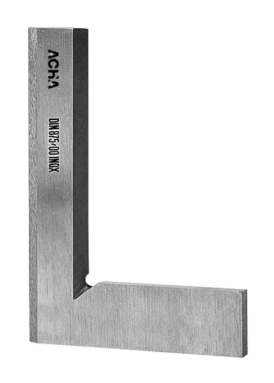 Esquadro Temperado Biselado de Aço Inox DIN875/00 ACHA 1