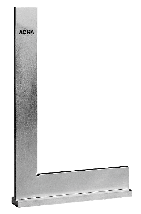  Esquadro Temperado em Aço Inox Liso com Base DIN875/0 ACHA