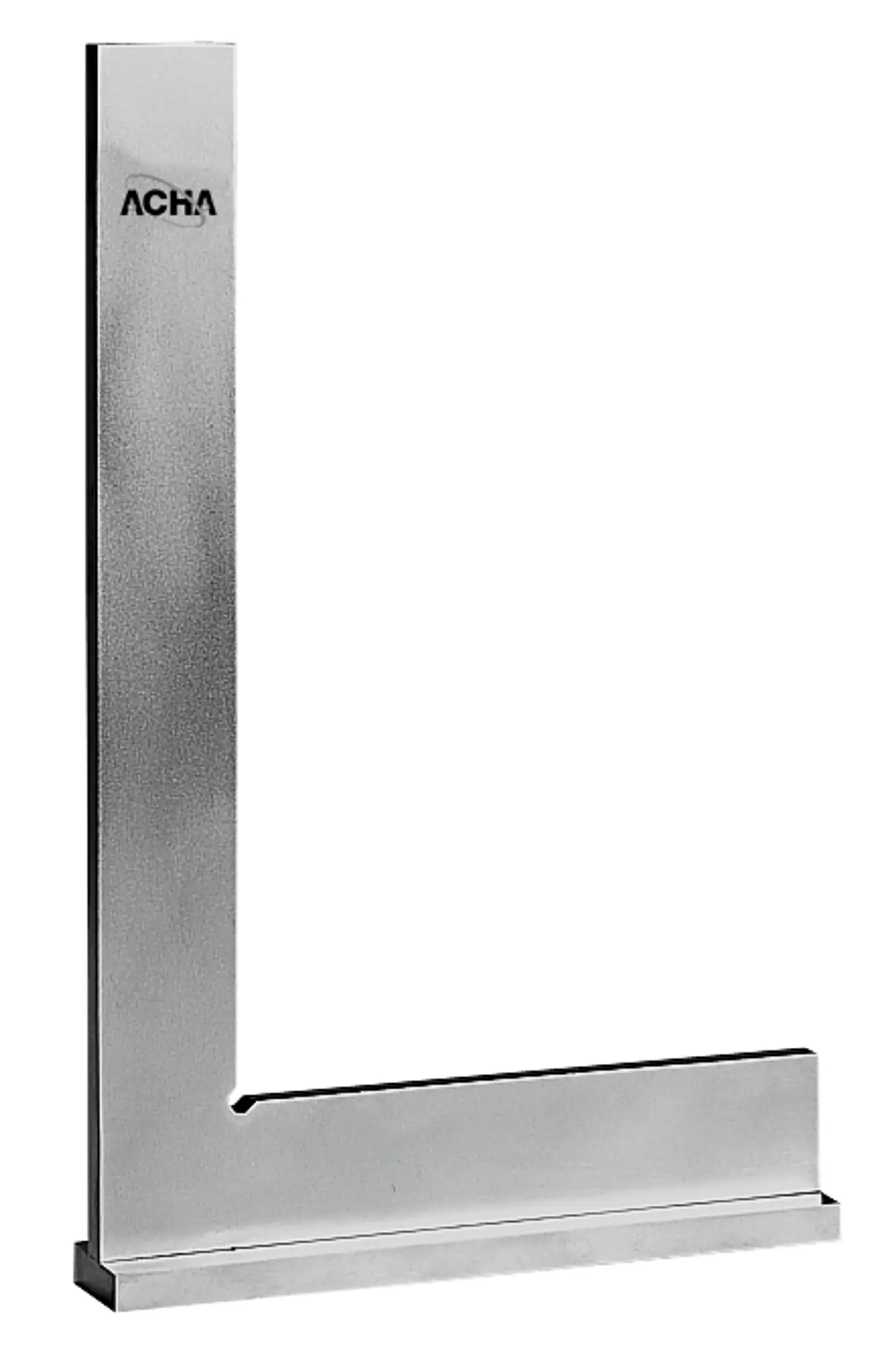  Esquadro Temperado em Aço Inox Liso com Base DIN875/0 ACHA 1