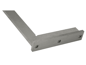  Esquadro Temperado em Aço Inox Liso com Base DIN875/0 ACHA
