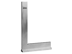 Esquadro Precisão Aço Inox Liso com Base DIN875/1 ACHA 