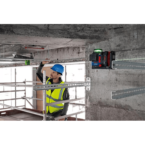 Nivel laser 3 Linhas Verdes GLL 18V-120-33 CG + 1 Bateria ProCORE18V 4.0Ah + Carregador BOSCH 6