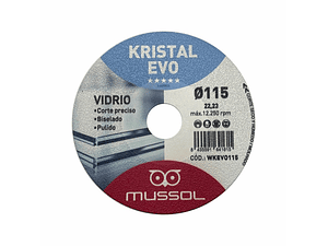 Disco de diamante para Vidro 115 mm KRISTAL EVO MUSSOL