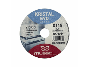 Disco de diamante para Vidro 115 mm KRISTAL EVO MUSSOL