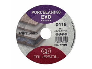 Disco de diamante para ceramica 115mm PORCELANIKO EVO MUSSOL