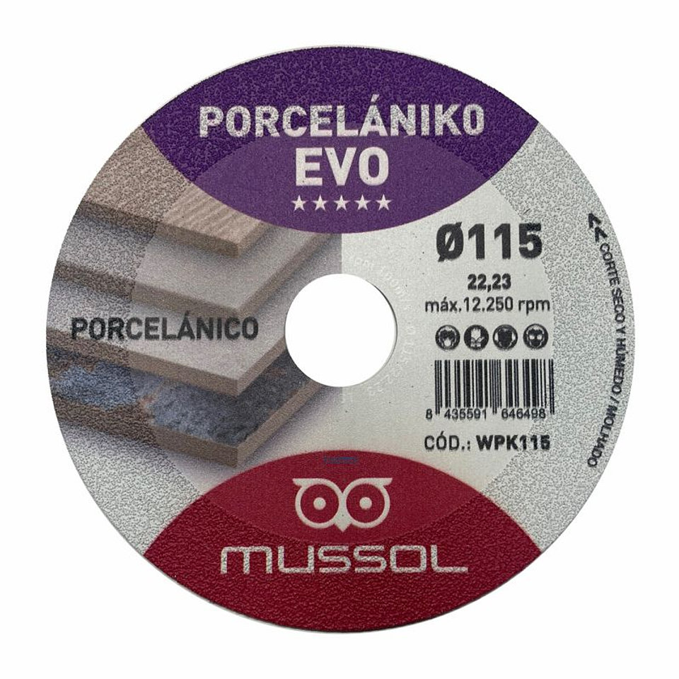 Disco de diamante para ceramica 115mm PORCELANIKO EVO MUSSOL 1