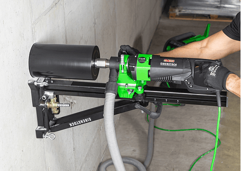 Kit Maquina de Perfuração a Seco Diamante com impacto Macio + Coluna DSE 162 EIBENSTOCK 