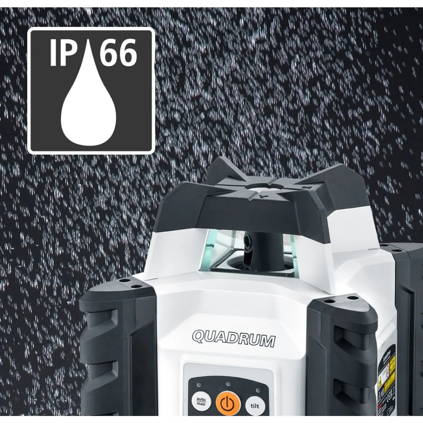 Nivel Laser Vermelho Rotativo Quadrum Compact 210 S + Tripé + Receptor + Régua LASERLINER 6