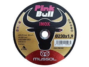 Disco de corte inox extrafino 230 mm PB2302 PINK BULL MUSSOL