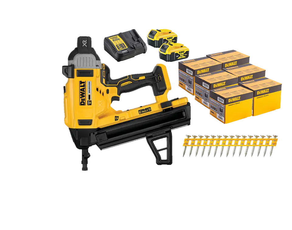 Kit de Maquina de pregar / Pregadora de Betão XR18V DCN890P2  + 6.030 Pregos 20mm DEWALT 1