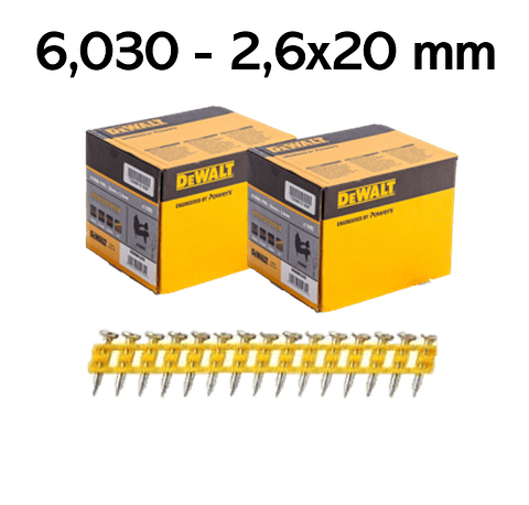 Kit de Maquina de pregar / Pregadora de Betão XR18V DCN890P2  + 6.030 Pregos 20mm DEWALT