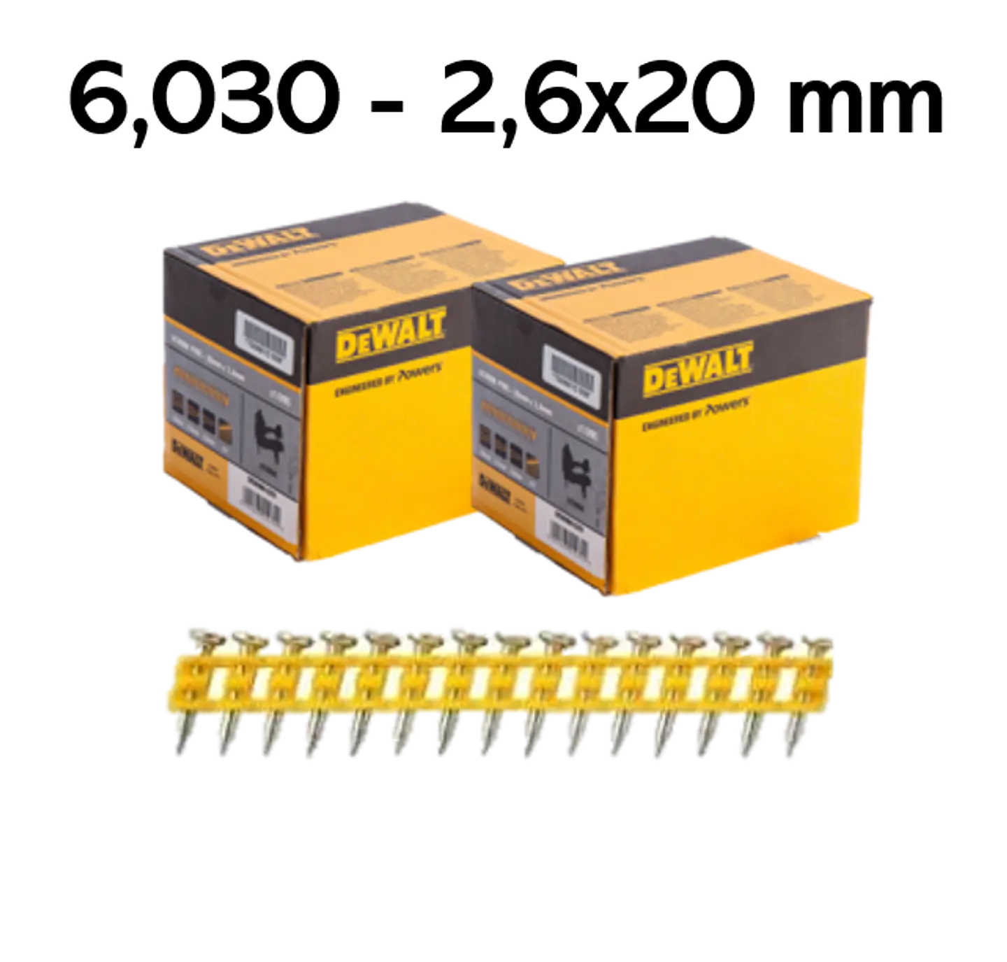 Kit de Maquina de pregar / Pregadora de Betão XR18V DCN890P2  + 6.030 Pregos 20mm DEWALT 2