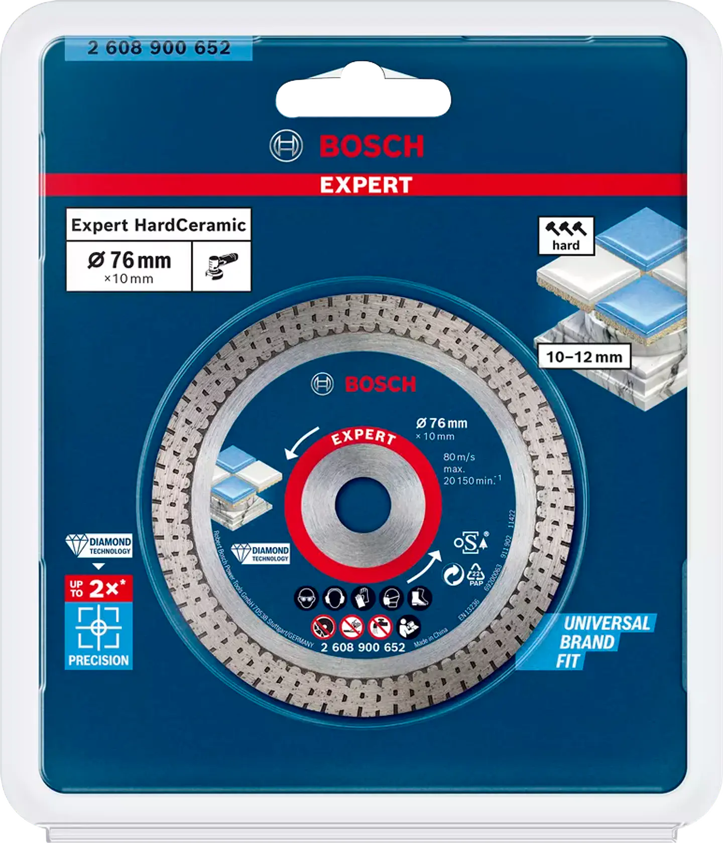 Disco de corte com diamante 76 x 10 mm EXPERT Hard Ceramic BOSCH 3