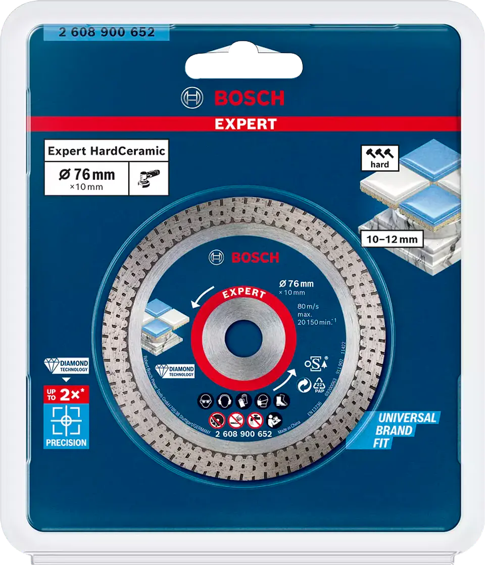 Disco de corte com diamante 76 x 10 mm EXPERT Hard Ceramic BOSCH 3