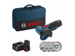 Mini rebarbadora a bateria 76 mm GWS 12V-76 + 2 Baterias 12V 2.0Ah + Bolsa BOSCH