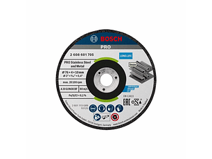 Disco de rebarbar 76 x 4 x 10 mm PRO Stainless Steel and Metal BOSCH (2 Un.)