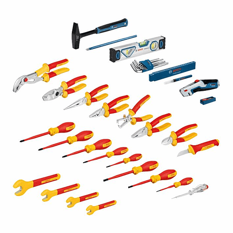 Mala com ferramentas para Eletricista com 37 peças BOSCH