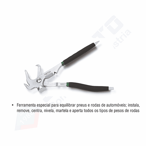Alicate para pesos de equilibragem de rodas com mola invisível - TOPTUL