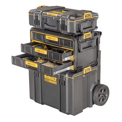 Trolley ToughSystem™ 2.0 com 3 Malas Empilháveis para Ferramentas DWST83402-3 DEWALT