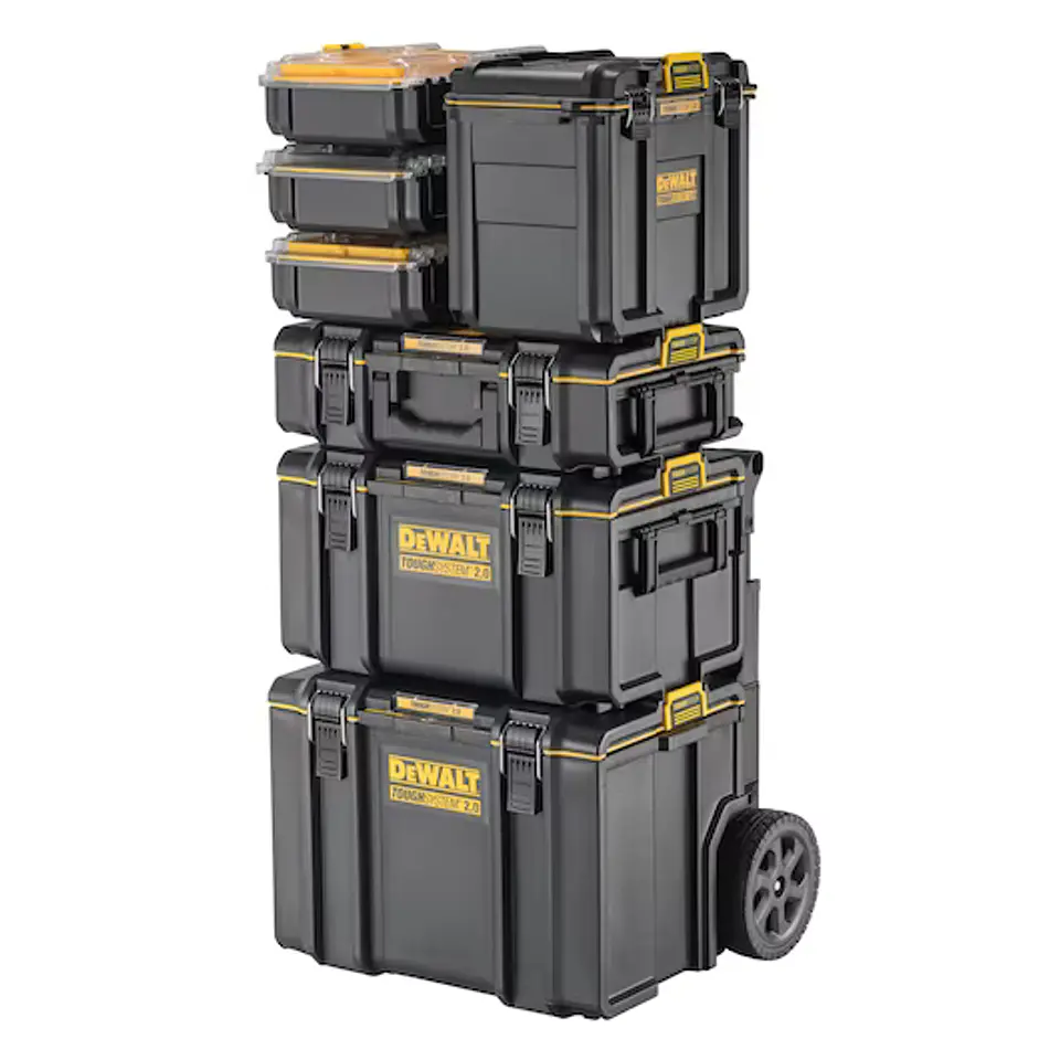 Trolley ToughSystem™ 2.0 com 3 Malas + 1 Caixa + 3 Organizadores Meia Largura DWST83402-5 DEWALT 1