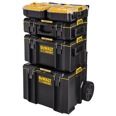 Trolley ToughSystem™ 2.0 com 3 Malas + 2 Organizadores Meia Largura DWST83402-6 DEWALT