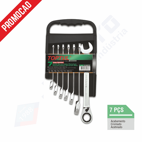 Jogo de chaves mistas Boca/Roquete reversível - TOPTUL