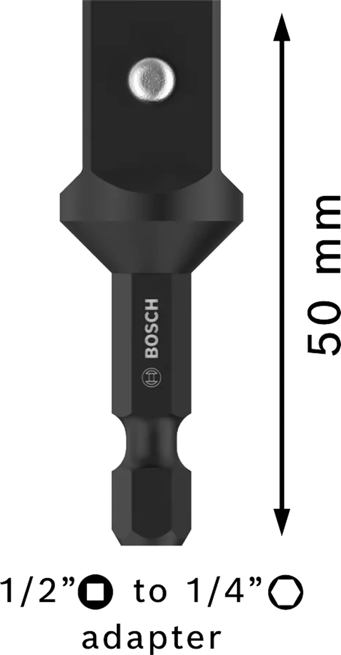 Adaptador 1/4'' para chaves de caixa de 1/2'' BOSCH 3
