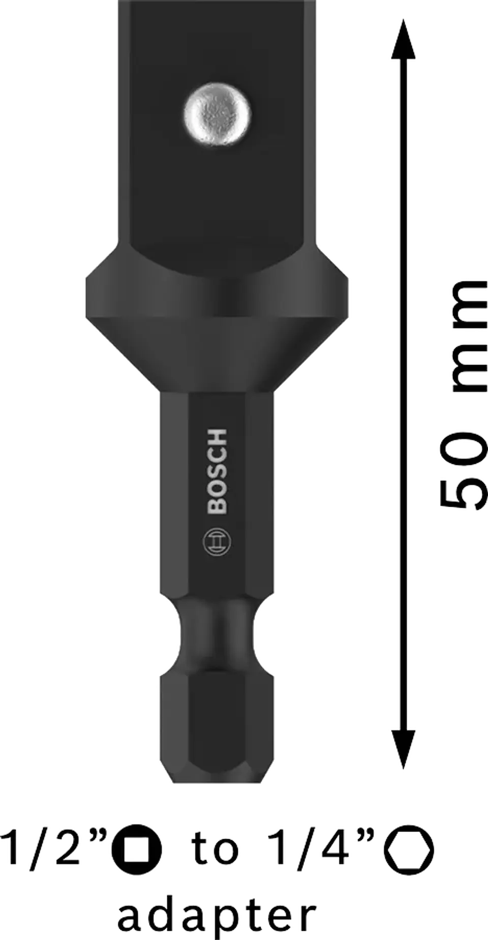 Adaptador 1/4'' para chaves de caixa de 1/2'' BOSCH 3
