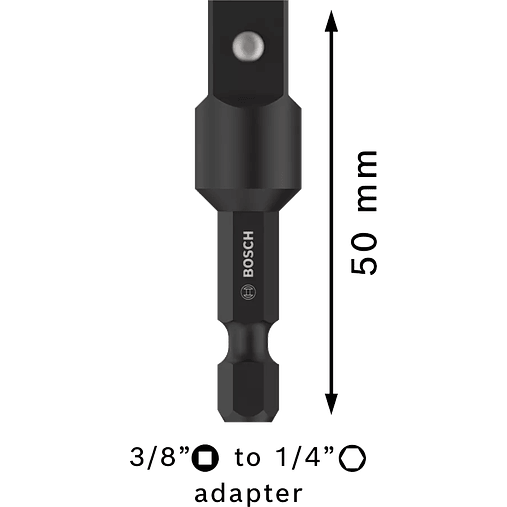 Adaptador 1/4'' para chaves de caixa de 3/8'' BOSCH 3