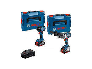 Kit Combo GSR 18V-110C + GDR 18V-210C + 2x GBA 5.0Ah + GAL 1880 + 2x L-Boxx BOSCH