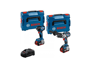 Kit Combo GSR 18V-110C + GDR 18V-210C + 2x GBA 5.0Ah + GAL 1880 + 2x L-Boxx BOSCH