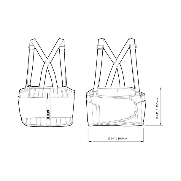 Cinto de suporte lombar com suspensórios Tamanho Médio TB-45G-M TOUGHBUILT 2