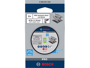 5 un. Disco de corte inox para rebarbadora 76mm Expert for inox BOSCH