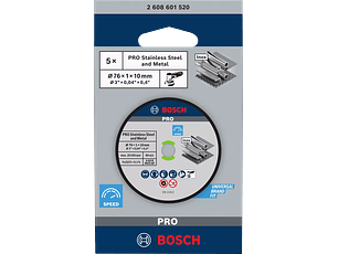 5 un. Disco de corte inox para rebarbadora 76mm Expert for inox BOSCH