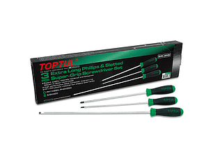 Jogo de Chaves de Fenda e Phillips Extra Longa 3 Pc GAAE0305 TOPTUL