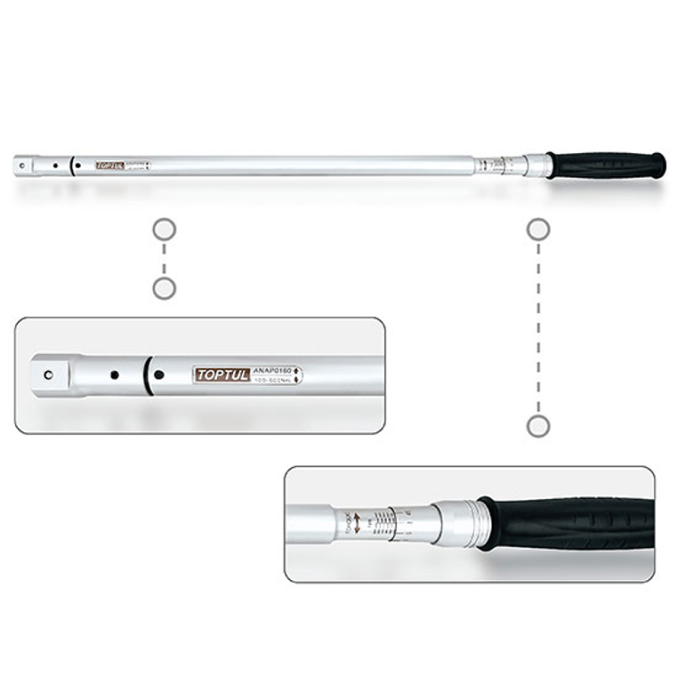 Chave Dinamométrica Intermutável TOPTUL 2