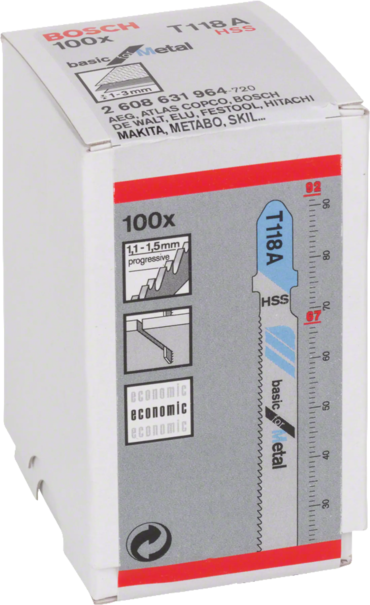 Lamina de Serra Vertical T 118 A BASIC FOR METAL BOSCH 4