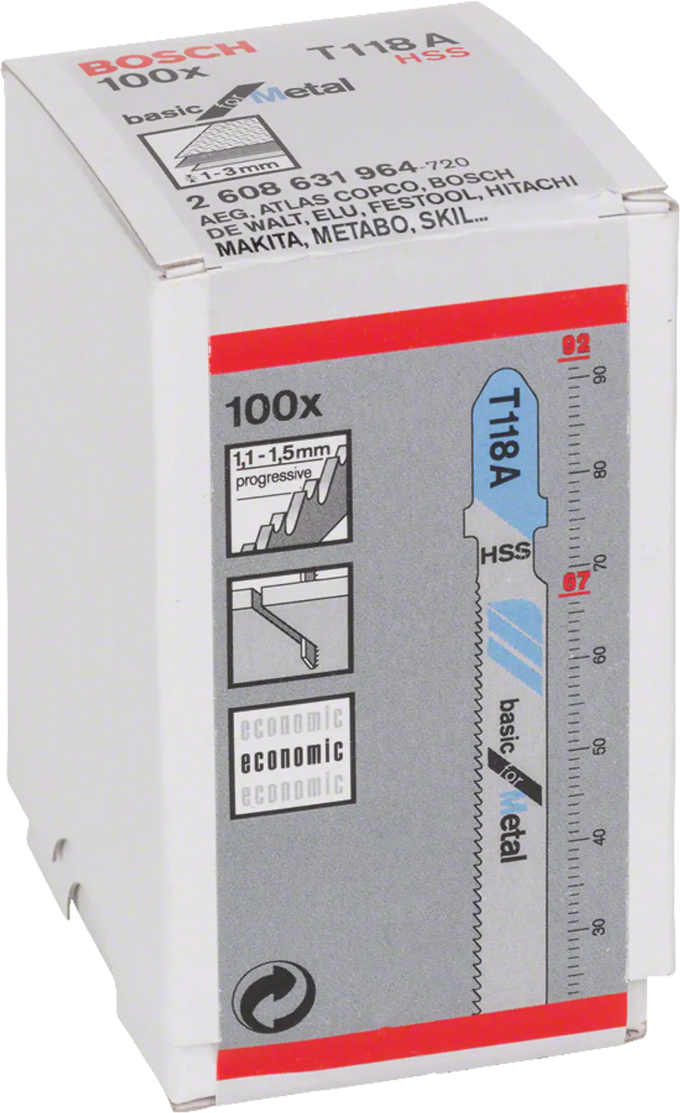 Lamina de Serra Vertical T 118 A BASIC FOR METAL BOSCH 4
